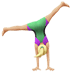 🤸🏼‍♀️ woman cartwheeling: medium-light skin tone display on Apple